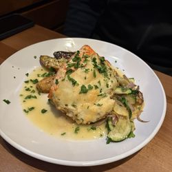 Crab-crusted salmon