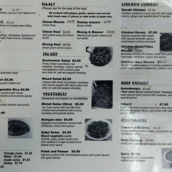 Zaiqa Restaurant - Most of the menu (don't miss the back side) - Pakistani Near Me - Lawton, Oklahoma Zaiqa Restaurant - Most of the menu (don't miss the back side) - Pakistani Near Me - Lawton, Oklahoma