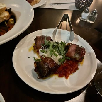 Prosecco - Bacon wrapped dates - Italian Near Me - Chicago, Illinois