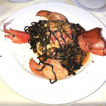 Cafe Panache - Squid ink pasta with lobster plum tomato sauce EXCELLENT! - Salad Near Me - Ramsey, New Jersey Cafe Panache - Squid ink pasta with lobster plum tomato sauce EXCELLENT! - Salad Near Me - Ramsey, New Jersey
