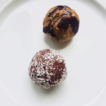 Press Market - Peanut Butter Ball and Chocolate Macaroon - Juice Bars & Smoothies Near Me - Collingwood, Ontario Press Market - Peanut Butter Ball and Chocolate Macaroon - Juice Bars & Smoothies Near Me - Collingwood, Ontario