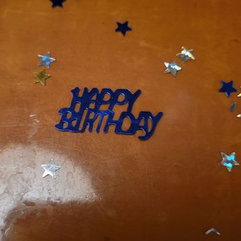 Bella Monica - Happy Birthday table confetti - Italian Near Me - Raleigh, North Carolina
