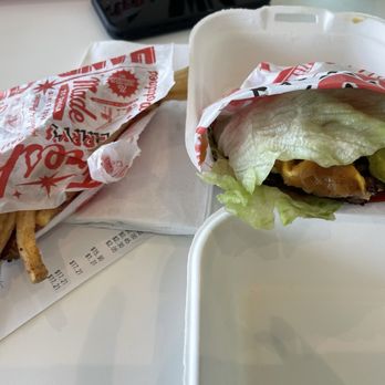 P. Terry's Burger Stand - Lettuce wrapped Cheeseburger with French Fries - Juice Bars & Smoothies Near Me - Spring, Texas