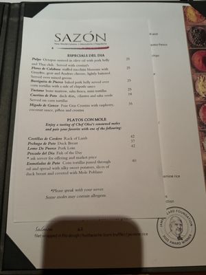 Menu photo 8 Sazon Santa Fe, NM