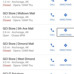 Gci - Hours per google