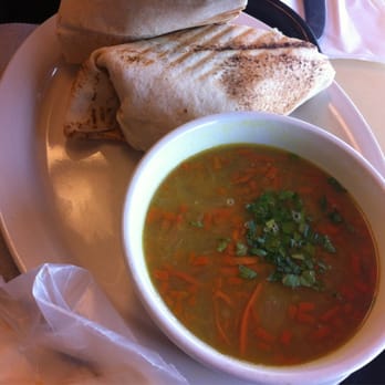 Haifa Falafel - Falafel deluxe sandwich with a side of lentil soup - Middle Eastern Near Me - Ann Arbor, Michigan Haifa Falafel - Falafel deluxe sandwich with a side of lentil soup - Middle Eastern Near Me - Ann Arbor, Michigan