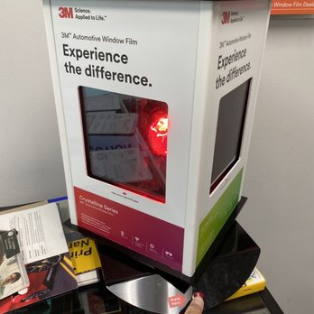 Xact Window Tinting - 3M heat lamp demonstration between the different 3M films offered. - Auto Customization Near Me - Ontario, California