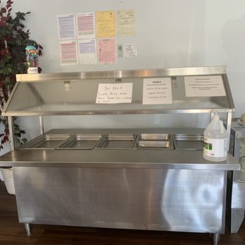 Su's Mongolian BBQ - No more sides and a sign that shows extra cost for egg rolls, fried rice and donuts - Barbeque Near Me - Santa Clara, California Su's Mongolian BBQ - No more sides and a sign that shows extra cost for egg rolls, fried rice and donuts - Barbeque Near Me - Santa Clara, California