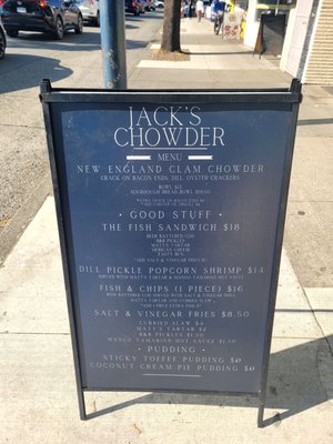 Menu photo 3 Jack's Chowder Vancouver, BC