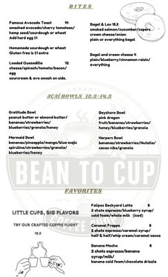 Menu photo 6 Bean To Cup Coffee Lounge Naples, FL Menu photo 6 Bean To Cup Coffee Lounge Naples, FL