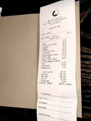 Menu photo 2 Restaurante Nobu Barcelona, B