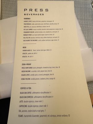 Menu photo 1 PRESS St. Helena, CA Menu photo 1 PRESS St. Helena, CA