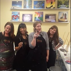 Painting with a Twist - Our amazing instructor, Hayley (sp?).