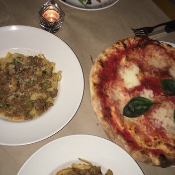 Terroni - Pappardelle alla iosa, margherita pizza, and a calamari salad. - Italian Near Me - Toronto, Ontario Terroni - Pappardelle alla iosa, margherita pizza, and a calamari salad. - Italian Near Me - Toronto, Ontario