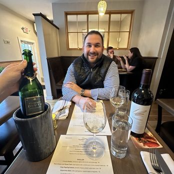Cello - Celebratory bubbles and a bottle of wine from home - New American Near Me - Lenox, Massachusetts
