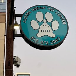 Exterior outside entrance of Austin Urban Veterinary Center - AUVC sign - Austin, Texas Exterior outside entrance of Austin Urban Veterinary Center - AUVC sign - Austin, Texas