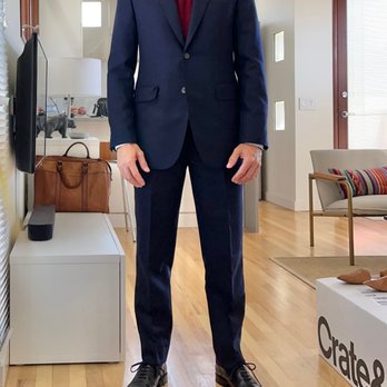 Tam Tailor - Finished navy suit. Since this photo was taken, I had the sleeve and trouser length shortened slightly. - Sewing & Alterations Near Me - Westminster, California Tam Tailor - Finished navy suit. Since this photo was taken, I had the sleeve and trouser length shortened slightly. - Sewing & Alterations Near Me - Westminster, California
