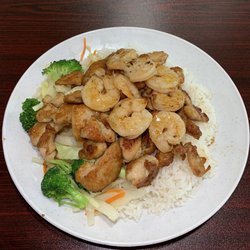 Chicken and shrimp teriyaki