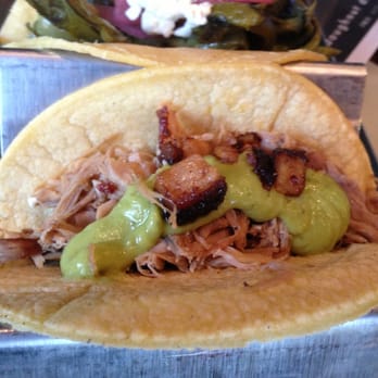 Session Taco - Delmar Loop - Duck Taco with pork belly and avocado Serrano sauce - Cocktail Bars Near Me - St. Louis, Missouri