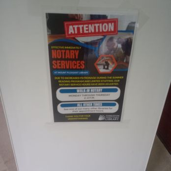 Mount Pleasant Library - Notary services at the library! #notary - Libraries Near Me - Mount Pleasant, South Carolina Mount Pleasant Library - Notary services at the library! #notary - Libraries Near Me - Mount Pleasant, South Carolina