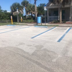 2 handicap parking near bathroom