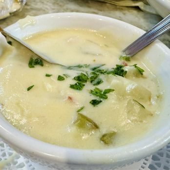 St Augustine Fish Camp - More like Cream of Potato soup, definitely not clam chowder as there were no clams or hint of clam broth flavor - Seafood Near Me - St Augustine, Florida