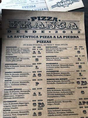 Menu photo 2 Pizza Franca México, D.F., DIF Menu photo 2 Pizza Franca México, D.F., DIF