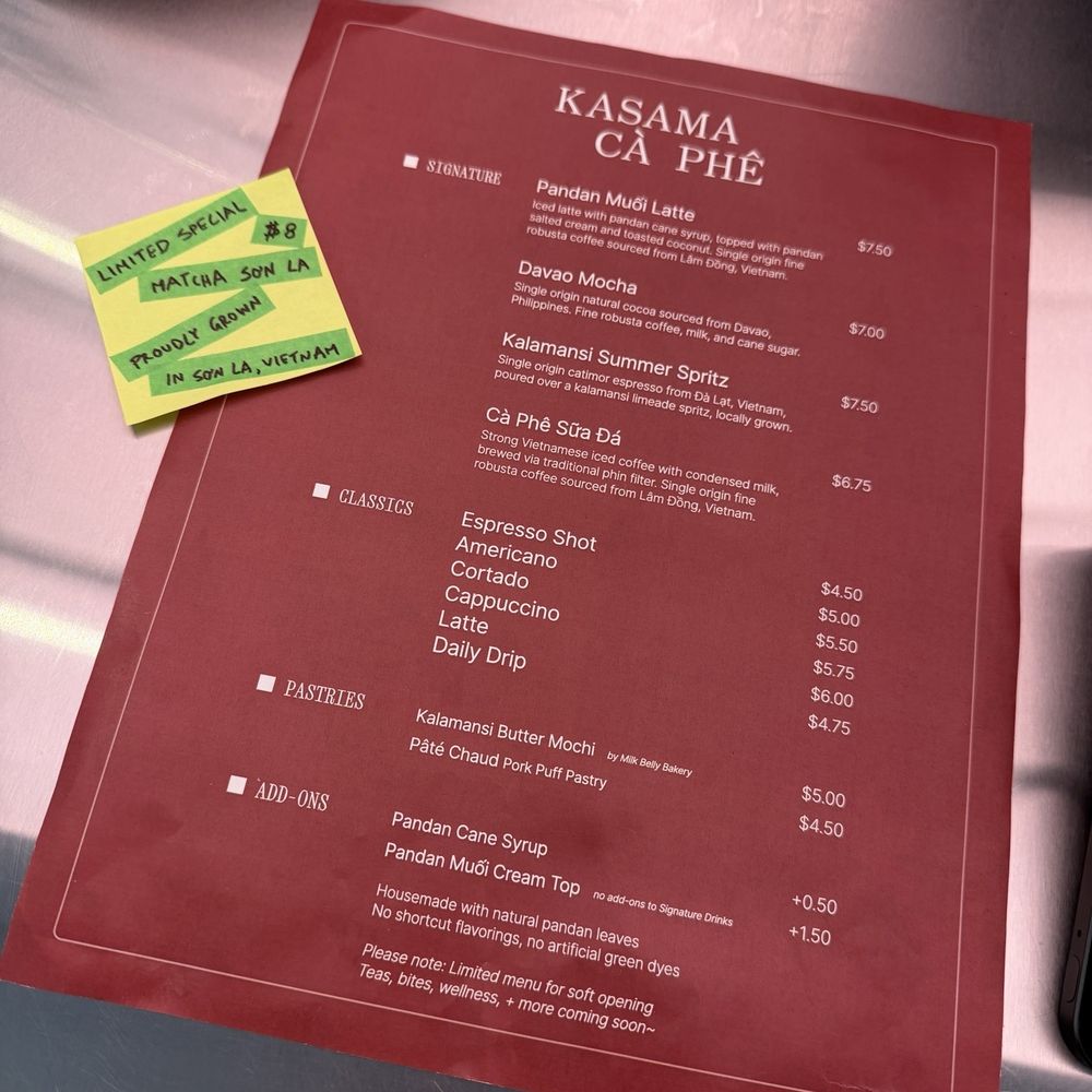Kasama Cà Phê - Soft opening menu - Coffee & Tea Near Me - San Jose, California Kasama Cà Phê - Soft opening menu - Coffee & Tea Near Me - San Jose, California
