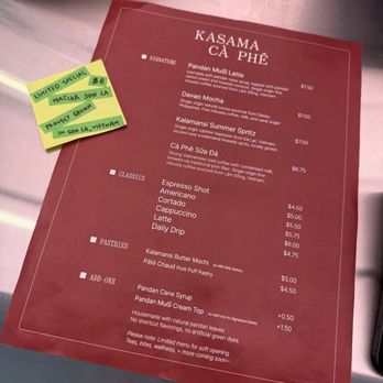 Kasama Cà Phê - Soft opening menu - Coffee & Tea Near Me - San Jose, California Kasama Cà Phê - Soft opening menu - Coffee & Tea Near Me - San Jose, California