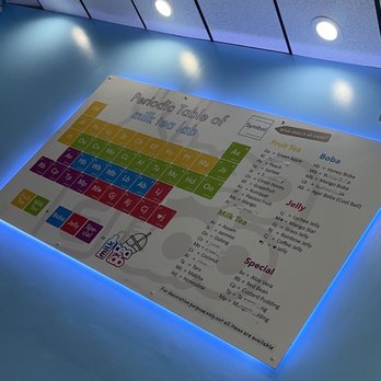 Milk Tea Lab - Cute boba periodic table! - Bubble Tea Near Me - Vacaville, California Milk Tea Lab - Cute boba periodic table! - Bubble Tea Near Me - Vacaville, California