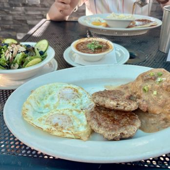 The Universal - The Universal, subbed potatoes for salad, side of pork green chili. - Breakfast & Brunch Near Me - Denver, Colorado The Universal - The Universal, subbed potatoes for salad, side of pork green chili. - Breakfast & Brunch Near Me - Denver, Colorado