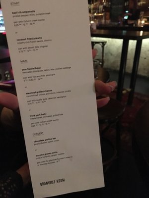 Menu photo 6 Granville Room Vancouver, BC Menu photo 6 Granville Room Vancouver, BC