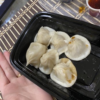 Dumpling House - Hand for size reference. No soup in these "soup dumplings" - Pan Asian Near Me - Sacramento, California Dumpling House - Hand for size reference. No soup in these "soup dumplings" - Pan Asian Near Me - Sacramento, California