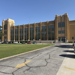 Will Rogers High School - Front entrance