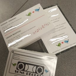 Less than 5 hours,  and they're ready to mail!
