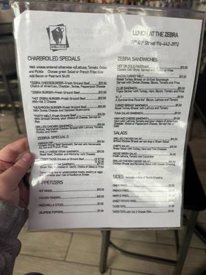 Menu photo 2 Zebra Club Sacramento, CA Menu photo 2 Zebra Club Sacramento, CA