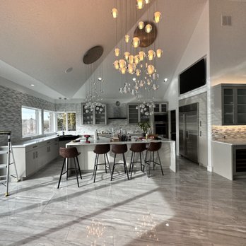 Classic Tile - a modern kitchen with marble floors - Flooring Near Me Classic Tile - a modern kitchen with marble floors - Flooring Near Me