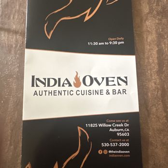 India Oven Auburn - the menu for indian cuisine and bar - Indian Near Me - Auburn, California