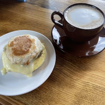 The Local Café - Sausage breakfast sandwich and vanilla latte - Coffee & Tea Near Me - Meadow Vista, California The Local Café - Sausage breakfast sandwich and vanilla latte - Coffee & Tea Near Me - Meadow Vista, California