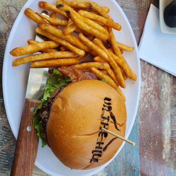 Up The Hill Grill - Bacon Blue Burger - American Near Me - Ramona, California Up The Hill Grill - Bacon Blue Burger - American Near Me - Ramona, California