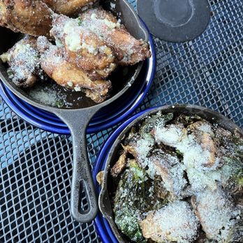 Under the Moon Cafe - Parmesan wings and Brussels Sprouts! Yum!!!! - Tapas/Small Plates Near Me - Lambertville, New Jersey