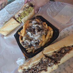Classic cheese steak and da Bobbie Can't forget about the wagyu cheese fries