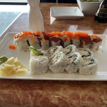 Q Sushi Bar & Kitchen - Sakura Specialty Maki (top) and California Traditional Maki (bottom). I appreciated the lack of food coloring in the imitation crab. - Japanese Near Me - Lynnwood, Washington Q Sushi Bar & Kitchen - Sakura Specialty Maki (top) and California Traditional Maki (bottom). I appreciated the lack of food coloring in the imitation crab. - Japanese Near Me - Lynnwood, Washington