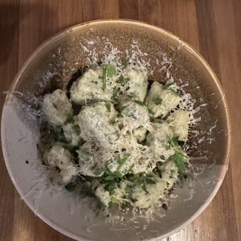 Dovetail Joint Restaurant - Ricotta & Spinach Gnocchi - Tapas/Small Plates Near Me - Richland, Washington Dovetail Joint Restaurant - Ricotta & Spinach Gnocchi - Tapas/Small Plates Near Me - Richland, Washington