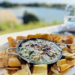 Havana 33 - Spinach Dip served with plantain and yuca chips