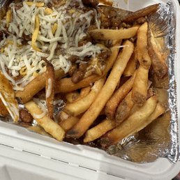 Chili Cheeseburger with fries Chili Cheeseburger with fries
