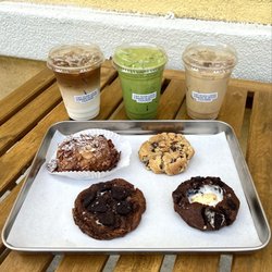 Cafe Fever - Vanilla Latte, Double Matcha, Spanish Latte, Caramel Scone, Chocolate Walnut, Oreo Espresso, & Oreo S'mores Cookies (ig: @cravingswithcat)