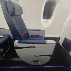 Delta Air Lines - 1A on regional jet maybe 15 people on 37min flight ATL to SAV