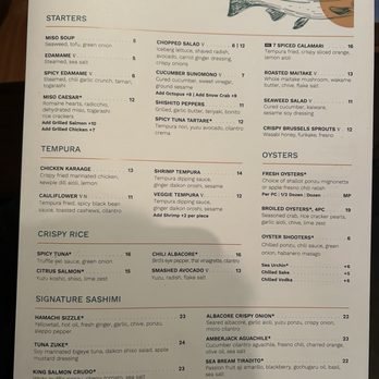 Bamboo Sushi - Menu front page - Sushi Bars Near Me - Portland, Oregon