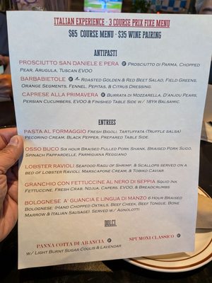 Menu photo 1 Bella Trattoria San Francisco, CA Menu photo 1 Bella Trattoria San Francisco, CA